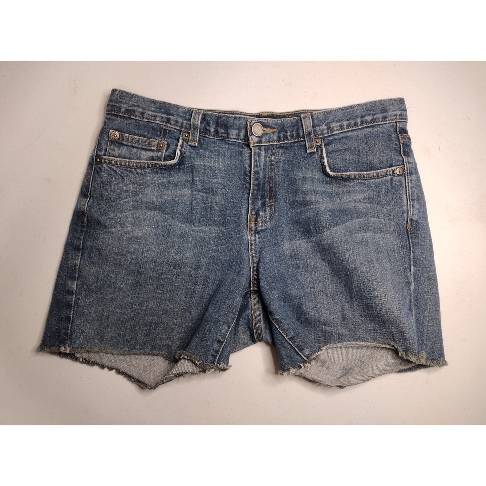 Calvin Klein Jeans Women's Denim Shorts Size‎ 8 Blue Frayed Hem Casual Y2K